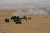 M198 155mm Howitzers firing at Camp Guernsey ARNG Base
 - photo 2 