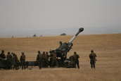 M198 155mm Howitzers firing at Camp Guernsey ARNG Base
 - photo 15 