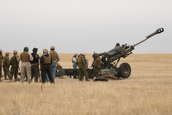 M198 155mm Howitzers firing at Camp Guernsey ARNG Base
 - photo 47 