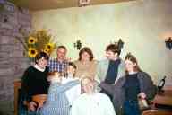 (Thanksgiving 2001) Mom, Cal, Peter, Abby, Sue,Dad, Abe, Katie