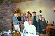 (Thanksgiving 2001) Cal, Zak, Peter, Abby, Sue, Dad, Abe, Katie