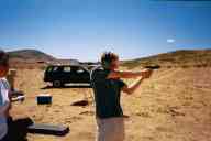 (Shooting at chez Maly, August 2002) TB shoots CZ-85 Combat