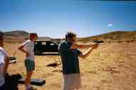 (Shooting at chez Maly, August 2002) TB shoots CZ-85 Combat