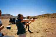 (Shooting at chez Maly, August 2002) TB shoots CZ-85 Combat