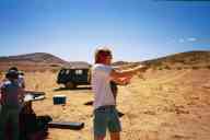 (Shooting at chez Maly, August 2002) John shoots S&w 629
