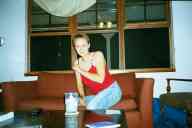(chez Zak Smith, August 2002) Sasha Garofalo trying to escape