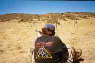(Shooting at chez Maly, August 2002) Jen Swan shoots Ruger 10/22 