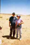 (Shooting at chez Maly, August 2002) Zak Smith and Sasha Garofalo with M96 Rifle