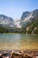 (Rocky Mountain National Park, August 2002) lake, trees