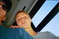 (Rocky Mountain National Park, August 2002) Zak Smith and Sasha Garofalo in bus