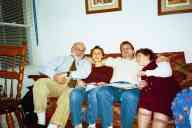(Chez Garofalo (New London, CT), Xmas 2002) Jim, Sasha, Leo, Dove