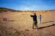(Chez Maly, January 2003) Zak shooting CZ-85 Combat, Sasha shooting CZ-75 Compact