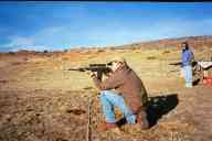 (Chez Maly, January 2003) Abe shooting AR-15