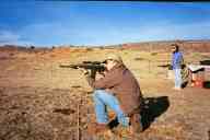 (Chez Maly, January 2003) Abe shooting AR-15