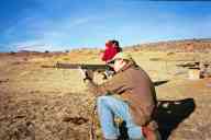 (Chez Maly, January 2003) Abe shooting FAL carbine
