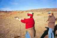 (Chez Maly, January 2003) Annette shooting Kimber Ultra Carry