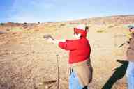 (Chez Maly, January 2003) Annette shooting Kimber Ultra Carry