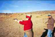 (Chez Maly, January 2003) Annette shooting Kimber Ultra Carry