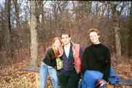 (Hiking Scuppernong, Thanksgiving 2002) Katie, Abe, Sasha
