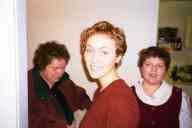 (Chez Garofalo (New London, CT), Xmas 2002) Suzy, Sasha, Dove