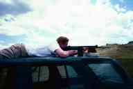 (June 2003 Shutzenfest) Jason fires the FAL from the roof