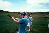 (June 2003 Shutzenfest) Tom shoots the 1911 (.45)