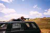 (June 2003 Shutzenfest) Zak shoots the AR-15 from car roof