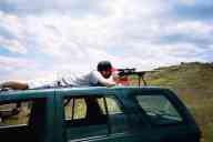 (June 2003 Shutzenfest) Garrett shoots the .243 from the roof