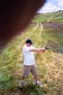 (June 2003 Shutzenfest) Jason fires the .44 Magnum