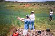 (June 2003 Shutzenfest) Tom shoots the CZ-85, Rob looks on