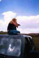 (June 2003 Shutzenfest) Allison shoots the AR-15 from roof