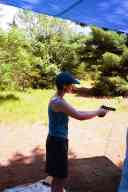 (Shooting at Farm, July 2003) Sasha shoots the CZ85Combat