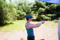 (Shooting at Farm, July 2003) Sasha shoots the CZ85Combat