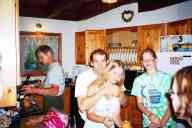 (Chez Condon, Monocqua, July 2003) Busy Condon's kitchen