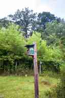 (Chez Garofalo, Lowell, July 2003) painted birdhouse