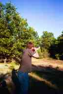 (Shooting at Farm, July 2003) Max shooting trap