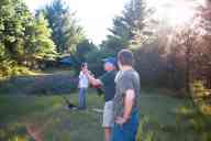 (Shooting at Farm, July 2003) Dad instructs Max on trap