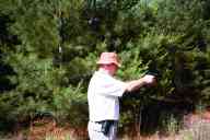 (Shooting at Farm, July 2003) Dad shoots the BHP