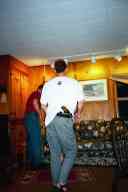 (Farm, July 2003) Abe dances with Combat Commander