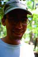 (Chez Garofalo, Lowell, July 2003) Zak in forest