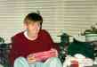 () Xmas 92, Zak opening box.